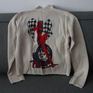 Diesel StyleLab Poker Zip Up Long Sleeve Sweater Size M
